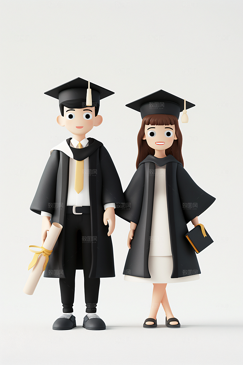 3D毕业生高清人物模型
