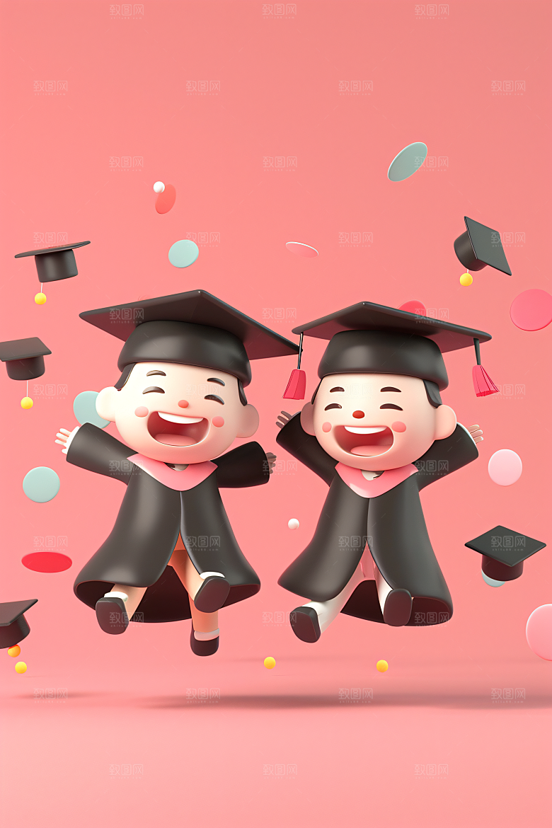 3D毕业生高清全身照模型