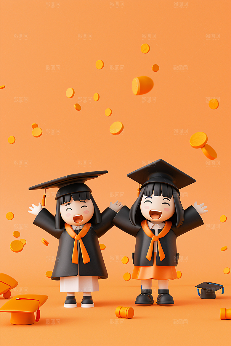 3D毕业生毕业季肖像模型