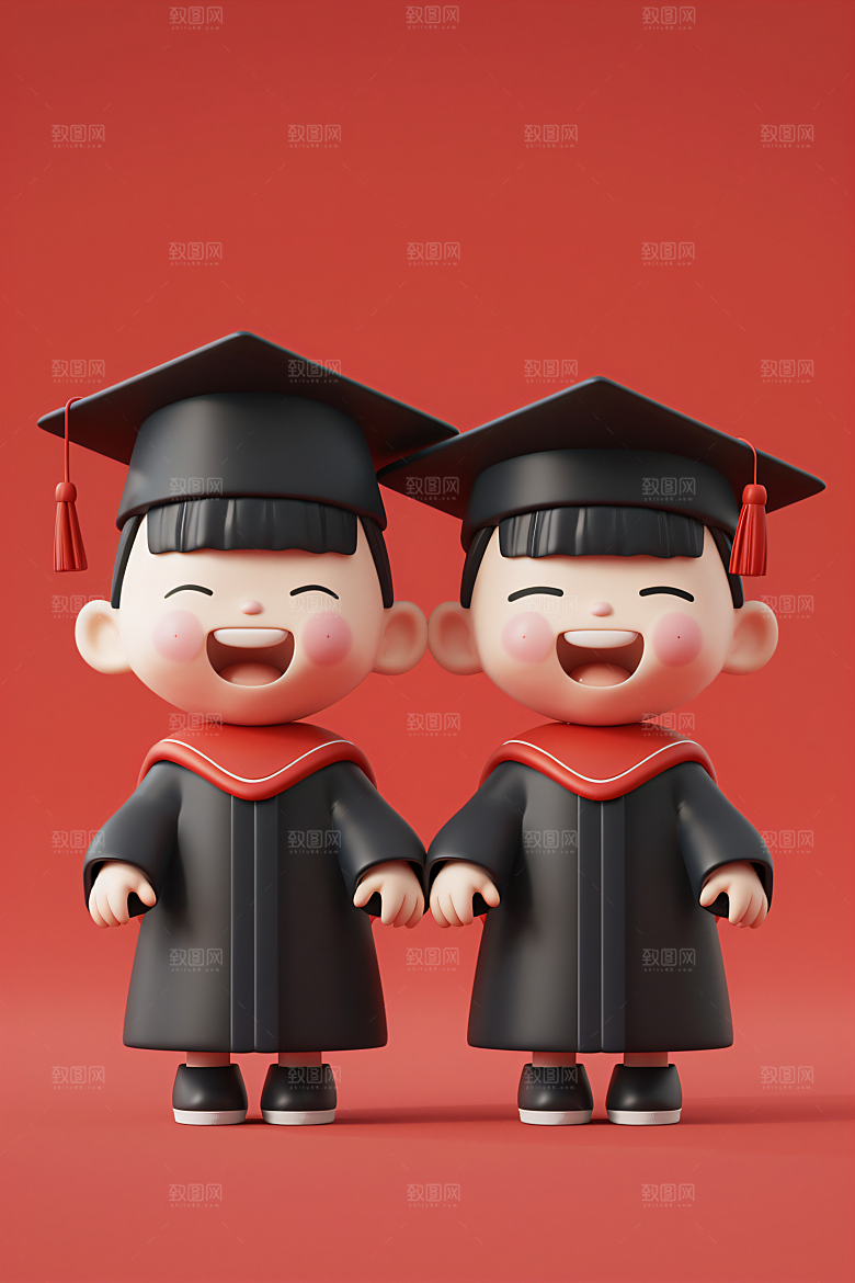 3D毕业生肖像全身照模型