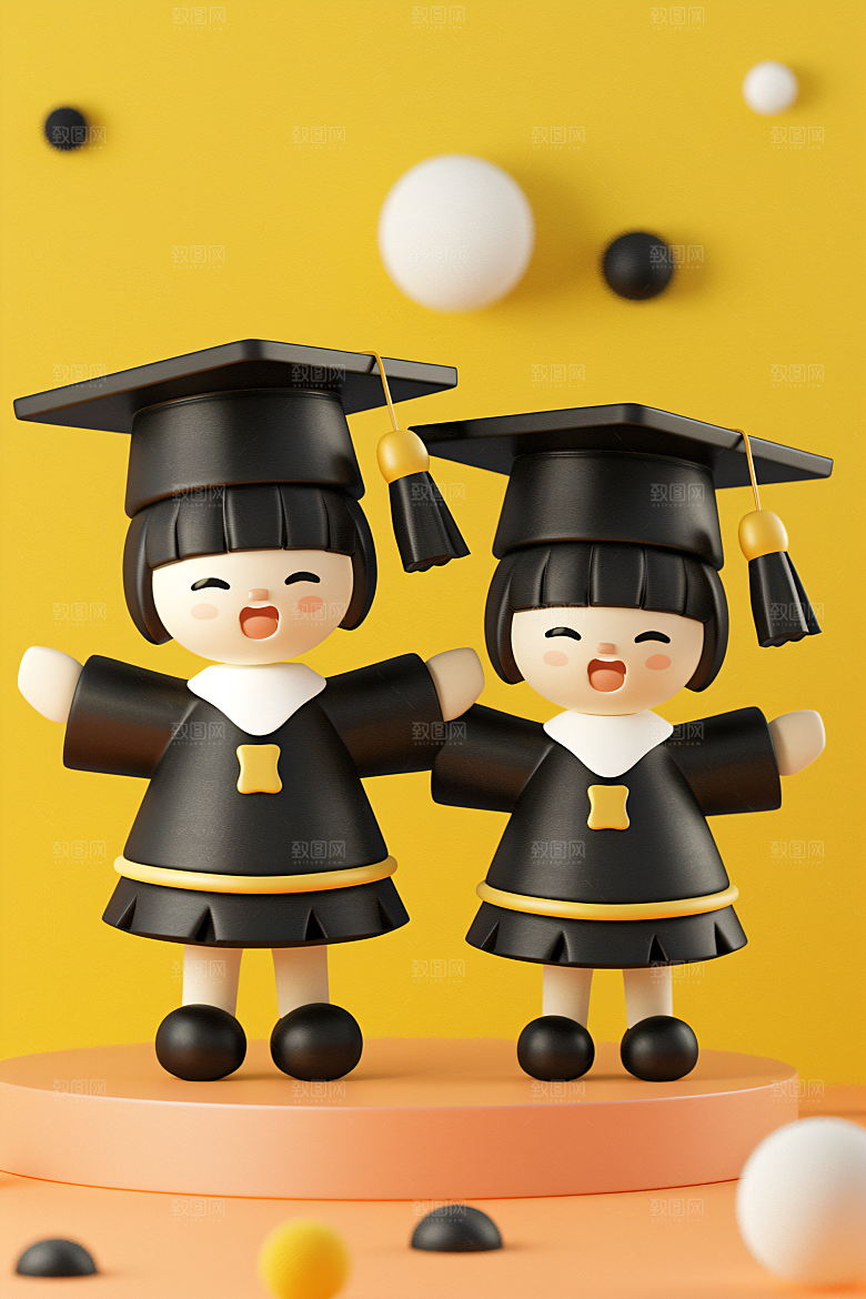 3D毕业生形象全身照模型