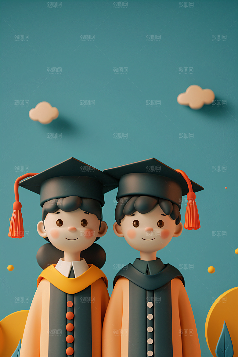 3D毕业生肖像C4D模型