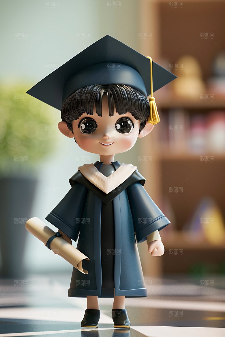 3D毕业生立体肖像模型