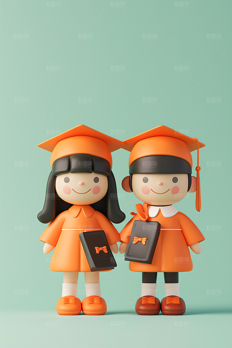 3D毕业生学生C4D模型