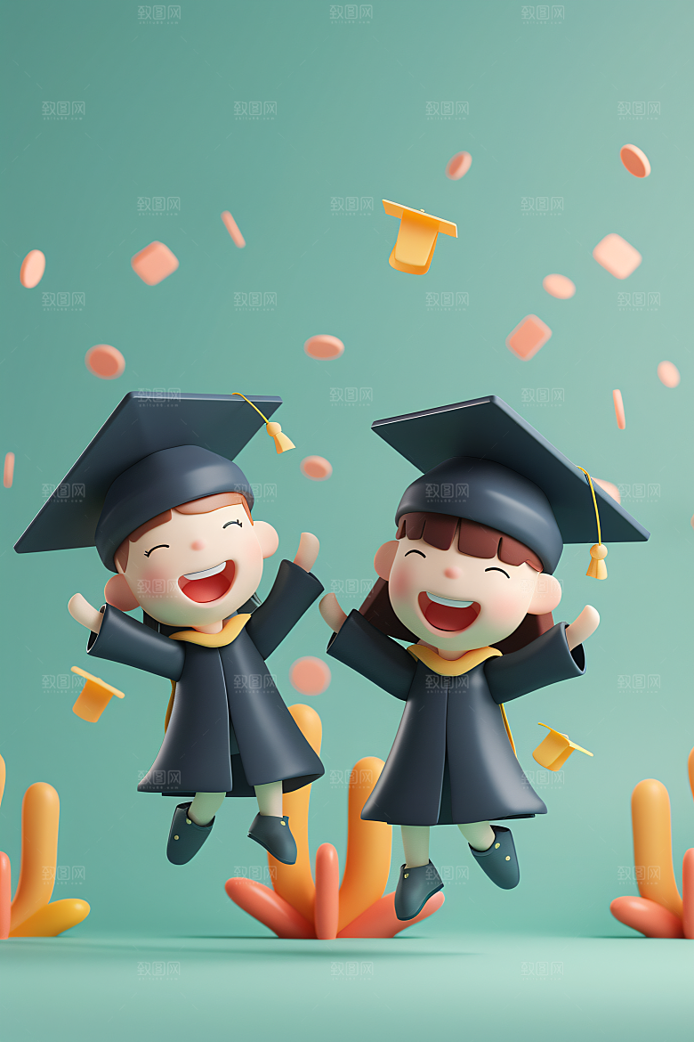 3D毕业生学生C4D模型