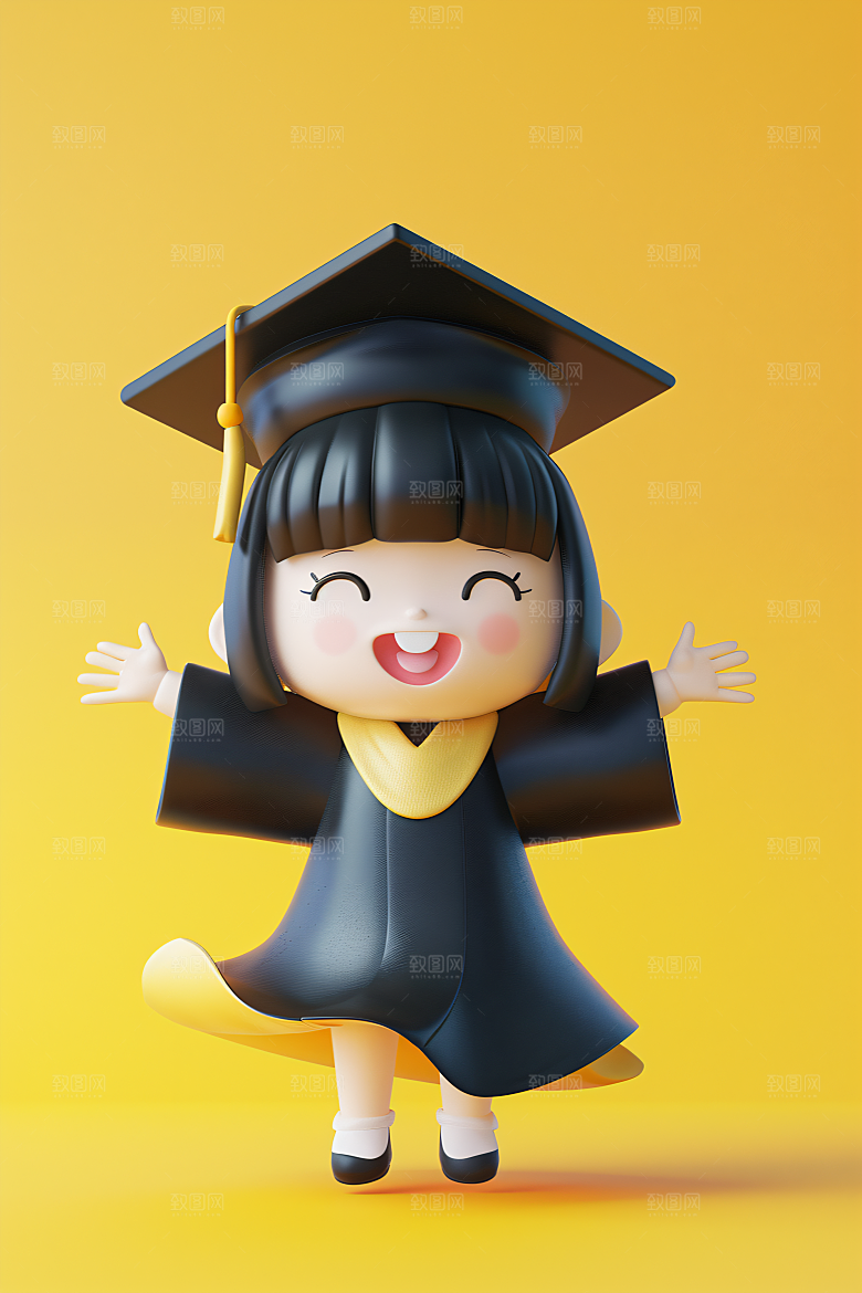 3D毕业生肖像高清模型