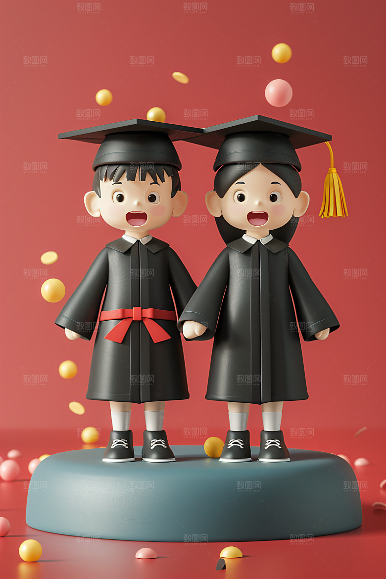3D毕业生C4D肖像模型