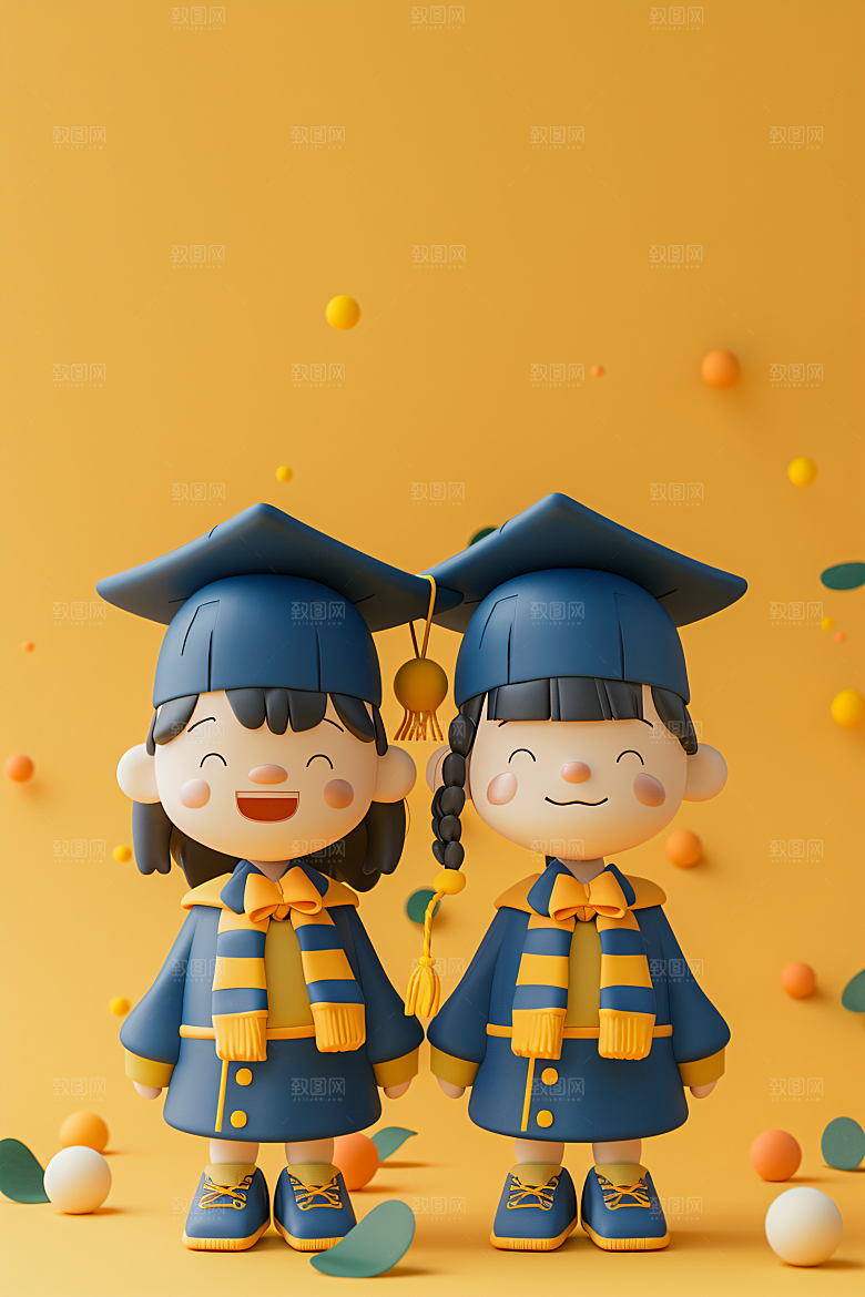 3D毕业生学生C4D模型