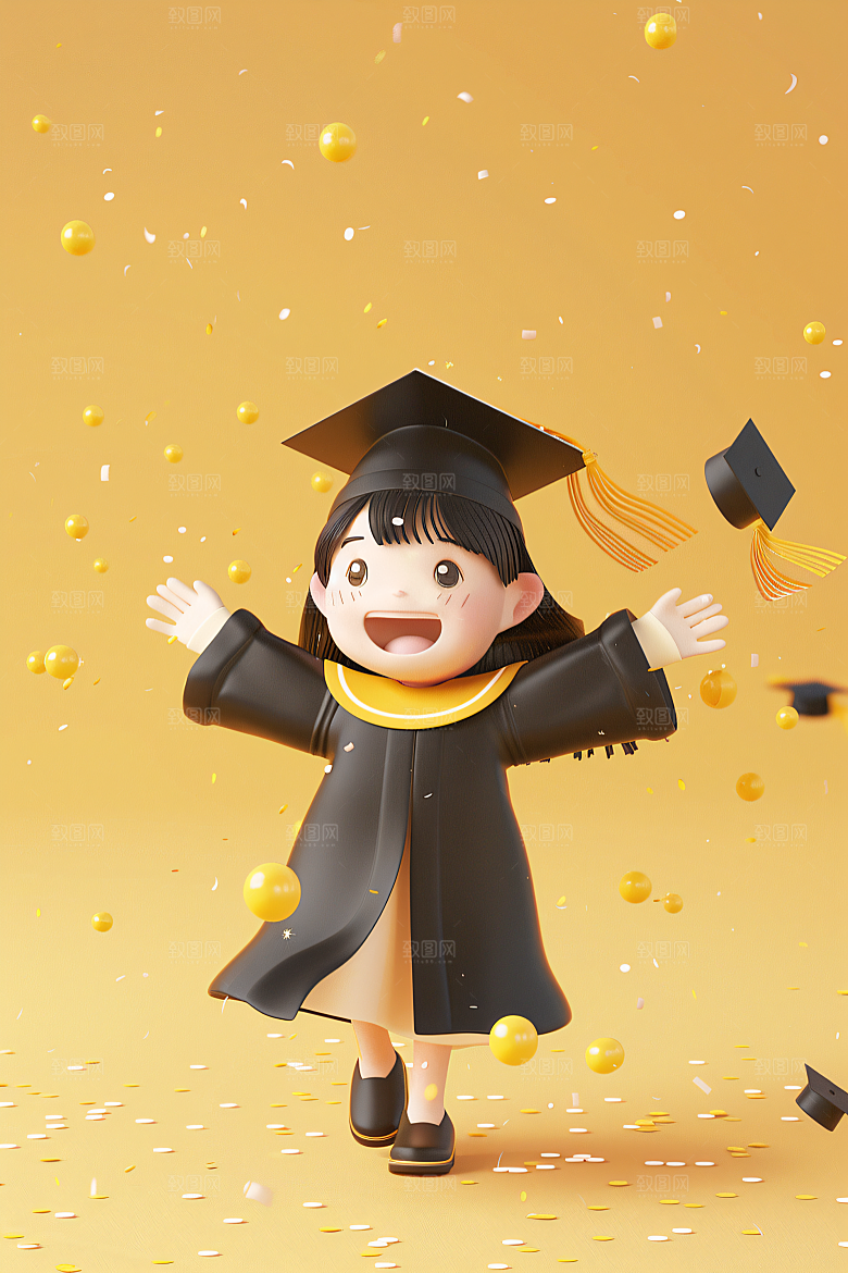 3D毕业生高清C4D模型