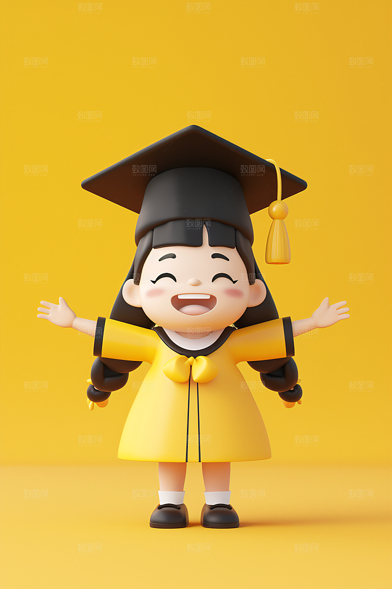 3D毕业生立体肖像模型