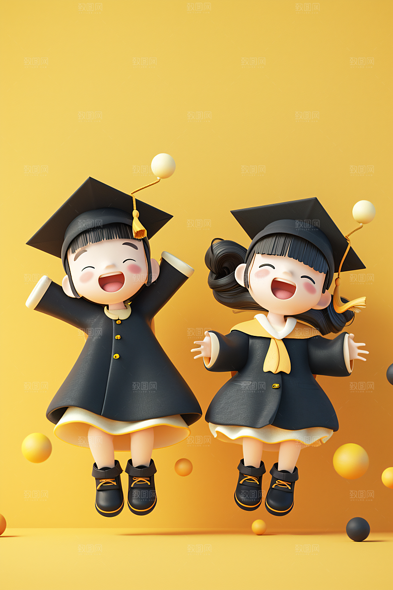 3D毕业生肖像全身照模型