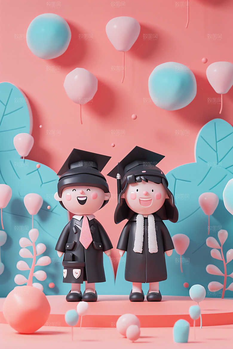 3D毕业生学生C4D模型