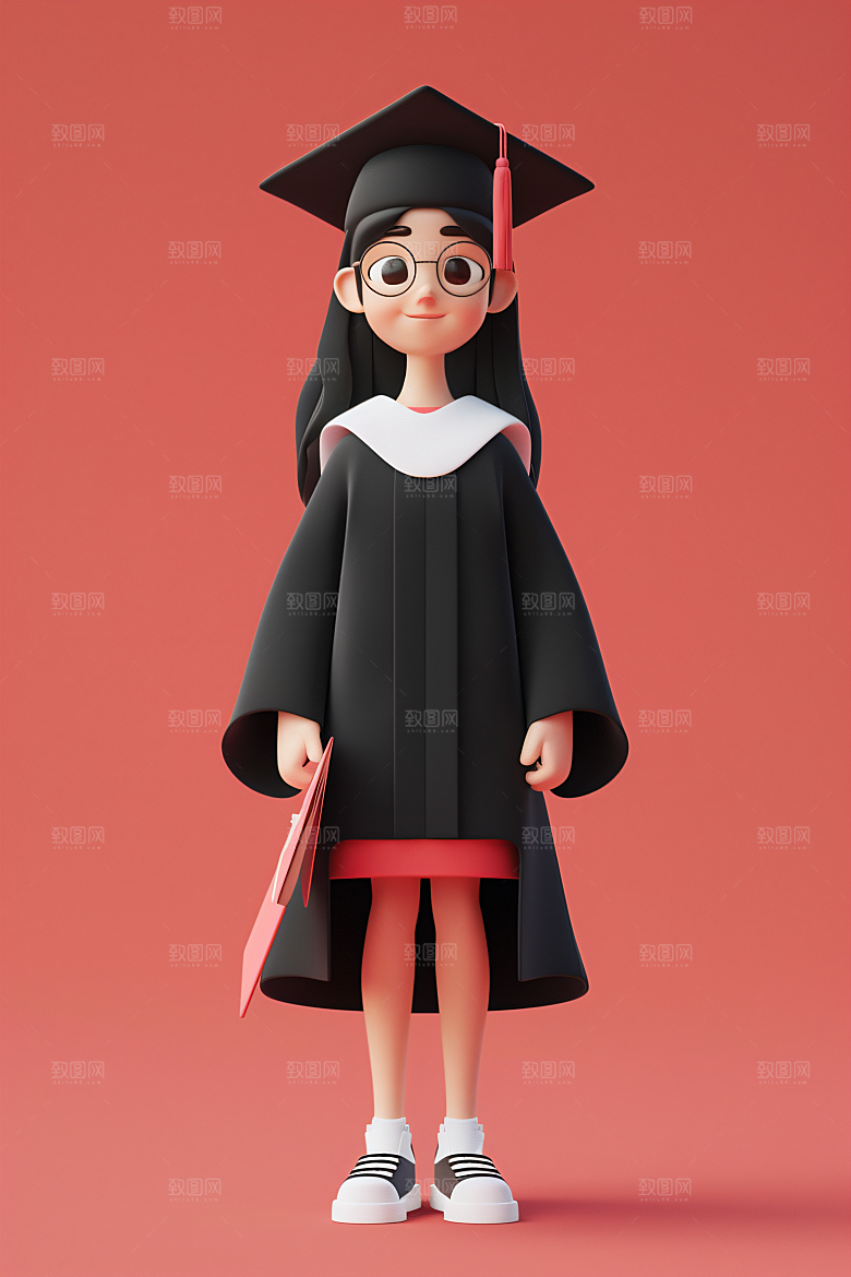 3D毕业生学生C4D模型