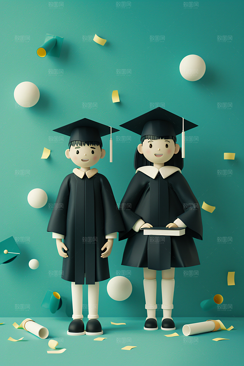 3D毕业生C4D全身照模型