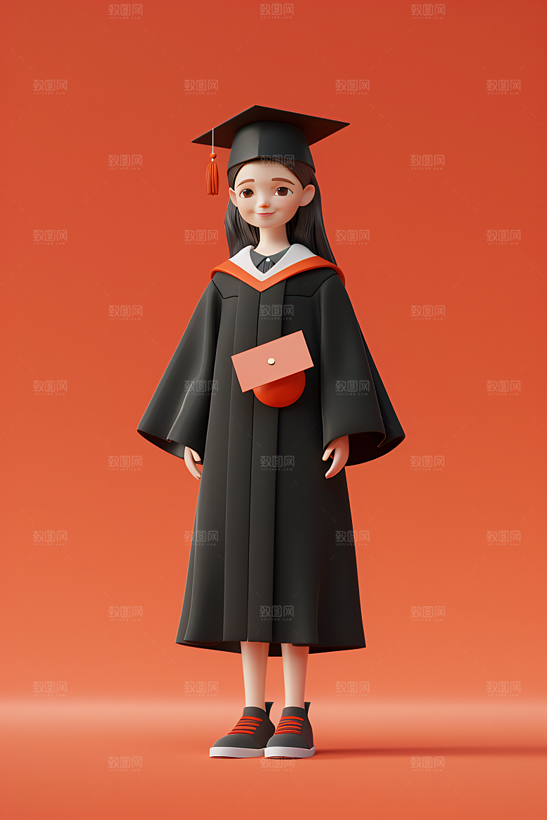 3D毕业生形象高清模型