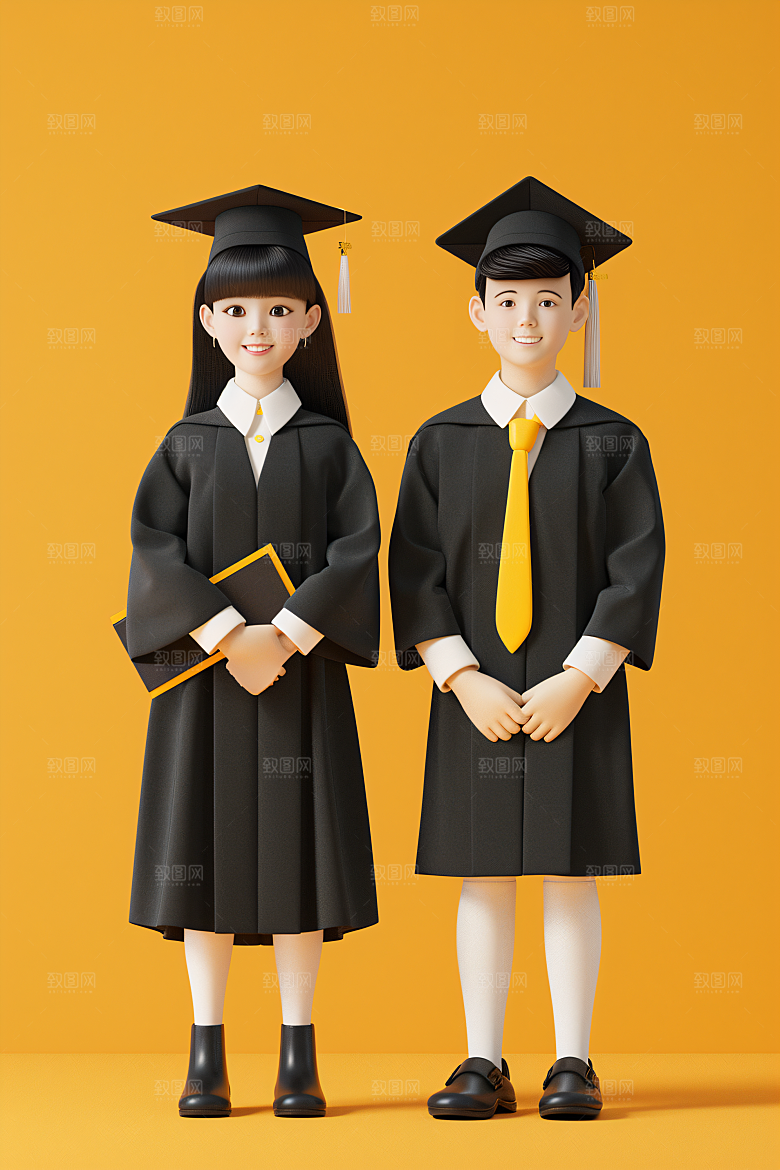 3D毕业生毕业季肖像模型