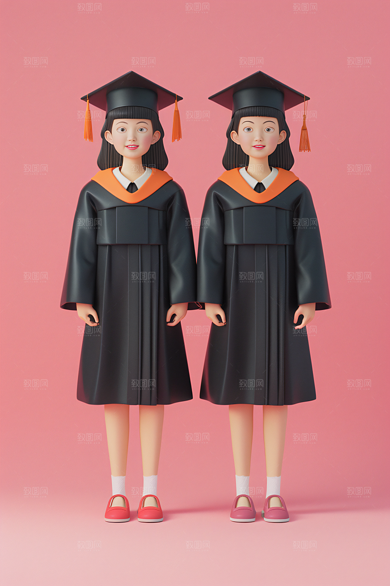 3D毕业生学生高清模型