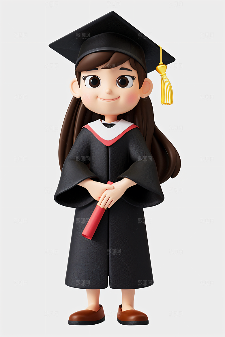 3D毕业生立体人物模型