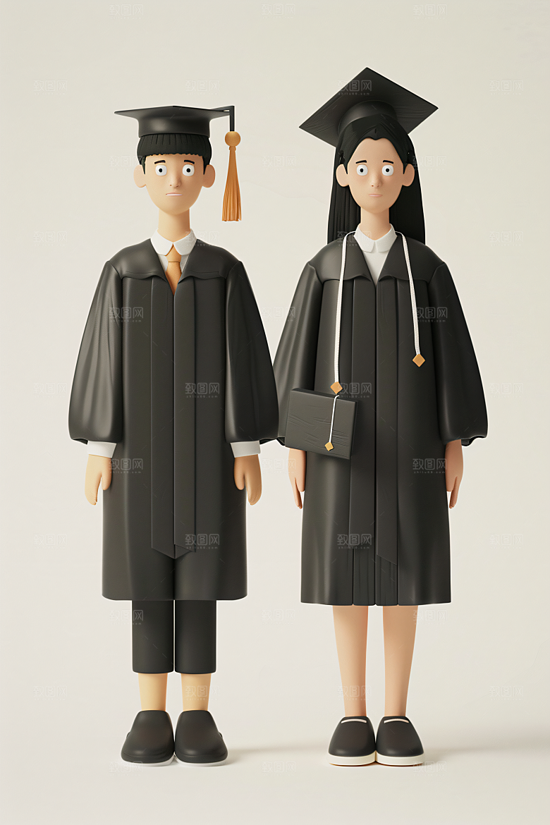 3D毕业生形象人物模型