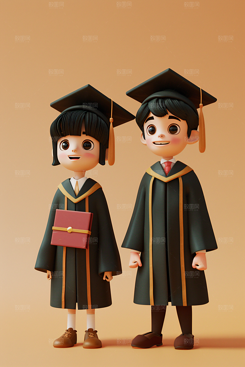 3D毕业生C4D立体模型