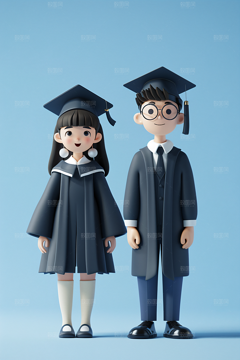 3D毕业生肖像形象模型