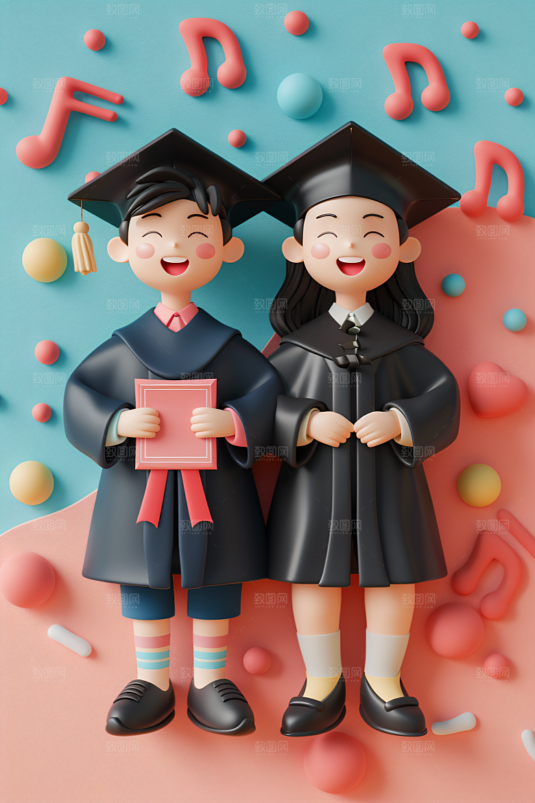 3D毕业生学生C4D模型