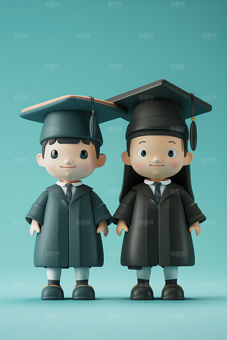 3D毕业生形象人物模型