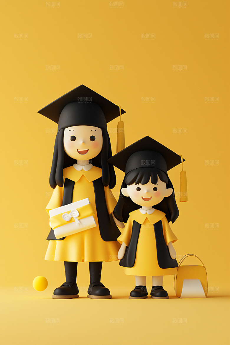 3D毕业生学生高清模型