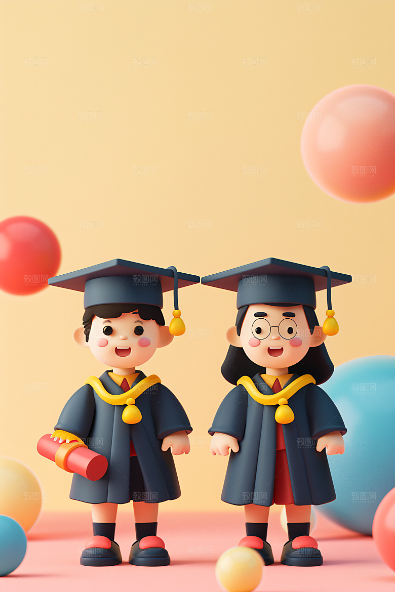 3D毕业生高清肖像模型