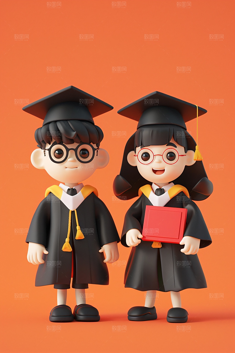 3D毕业生高清人物模型