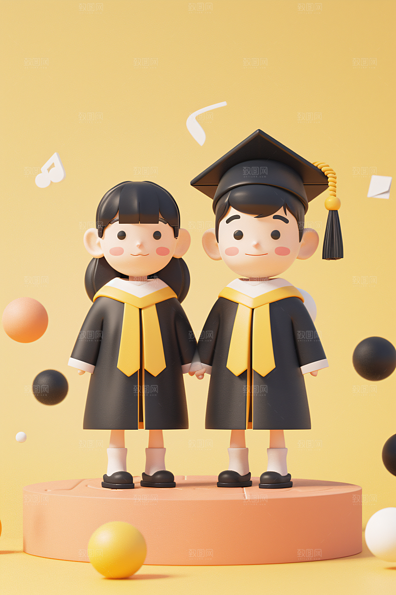 3D毕业生形象高清模型