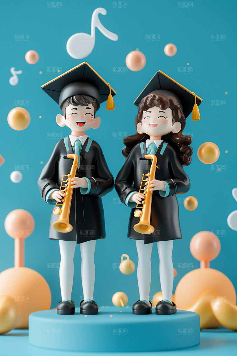 3D毕业生形象毕业季模型