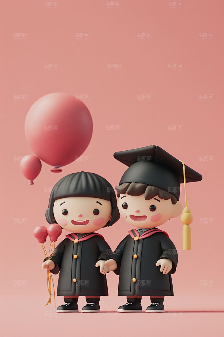 3D毕业生C4D肖像模型