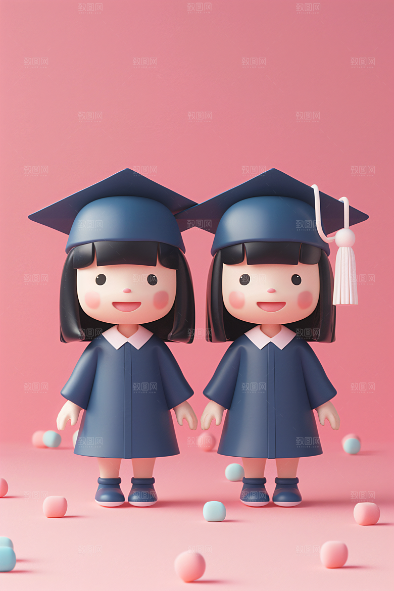3D毕业生肖像高清模型