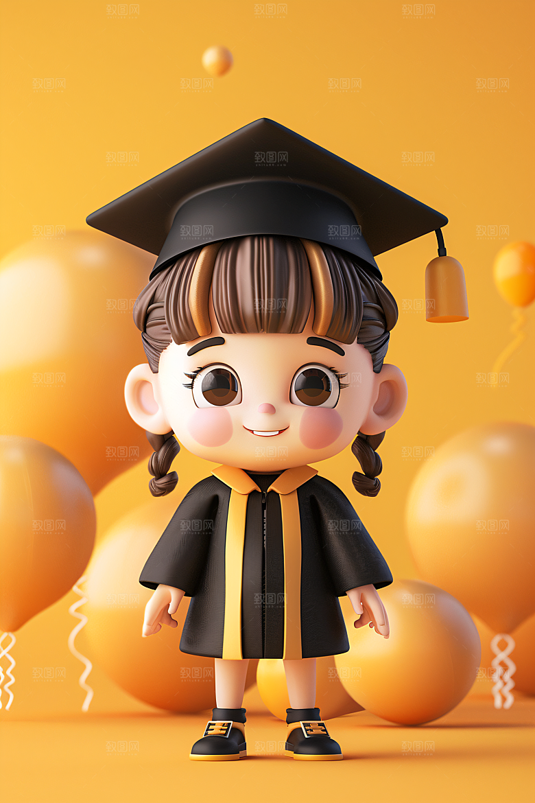3D毕业生立体肖像模型
