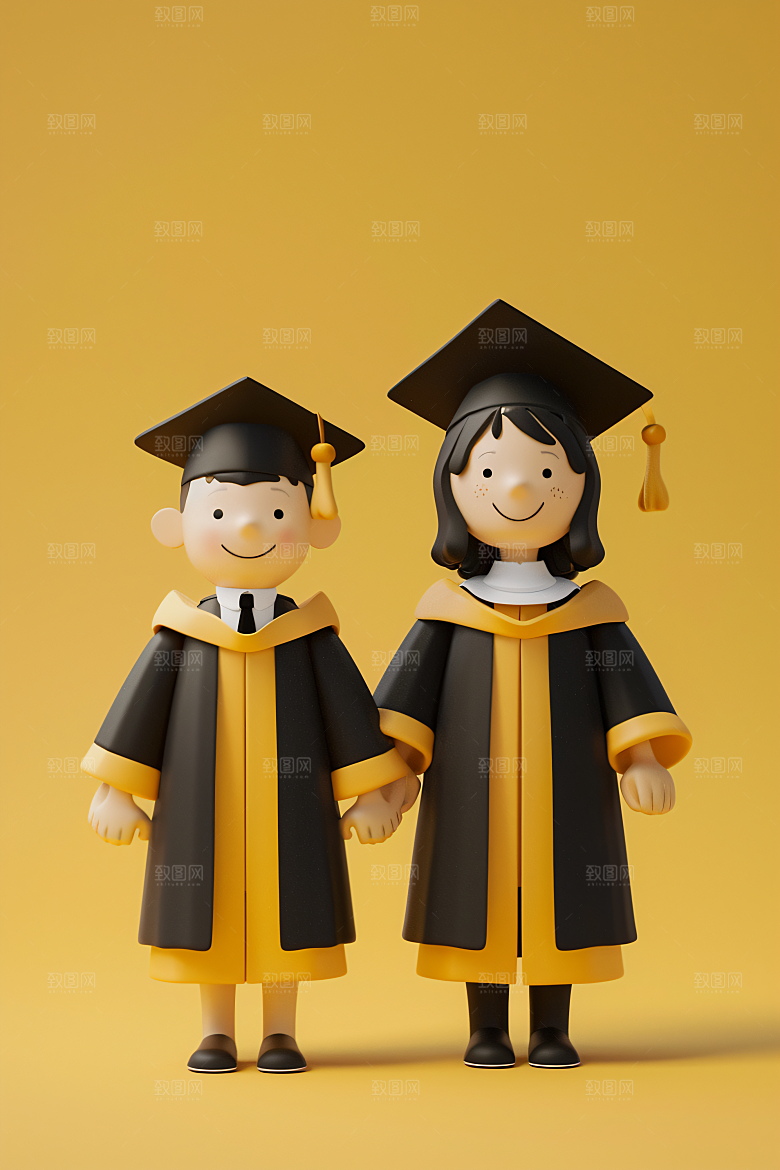 3D毕业生学生C4D模型