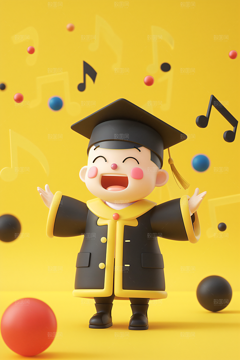 3D毕业生粘土人C4D模型
