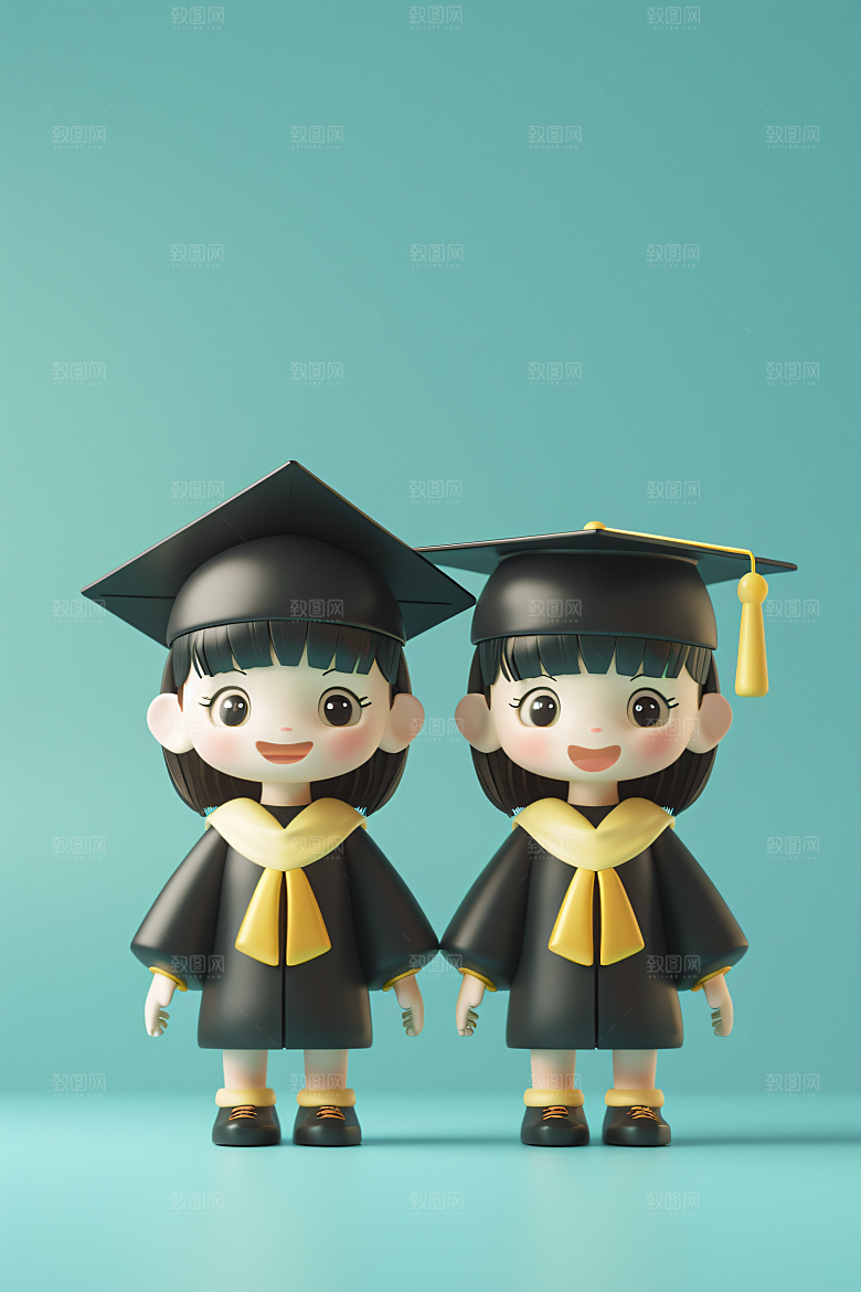 3D毕业生高清形象模型