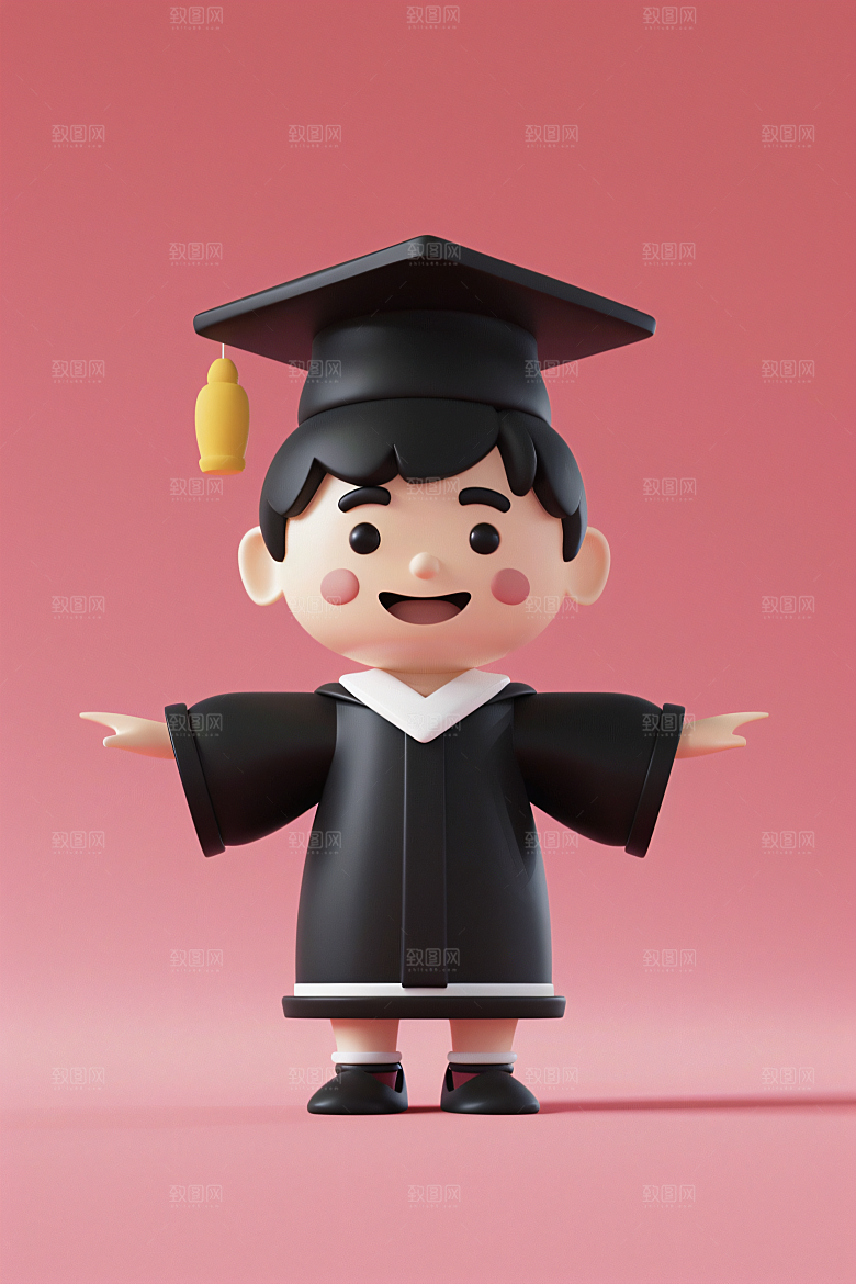 3D毕业生肖像高清模型