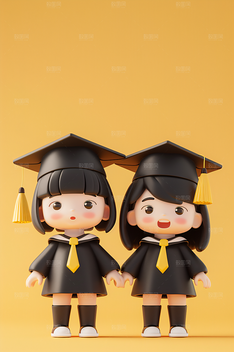 3D毕业生卡通C4D模型