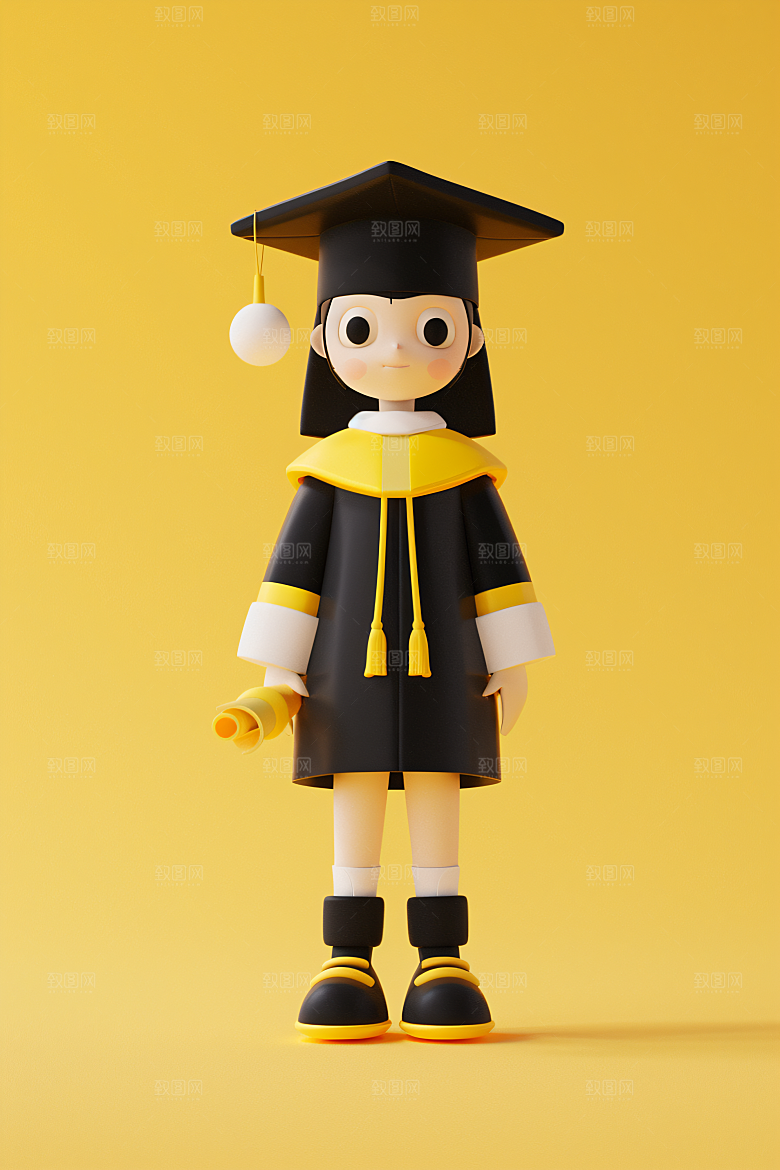 3D毕业生形象C4D模型