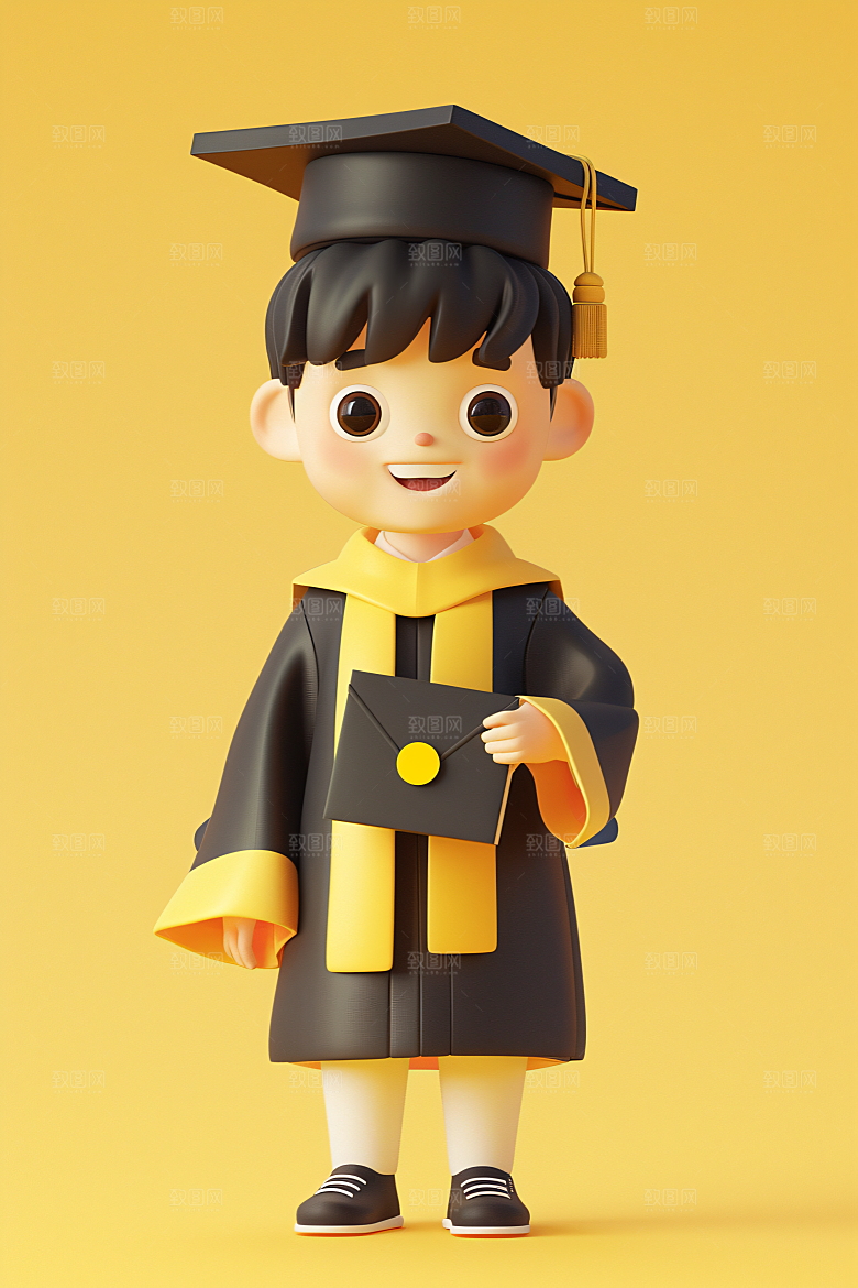 3D毕业生肖像全身照模型