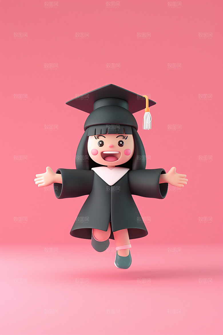 3D毕业生形象高清模型