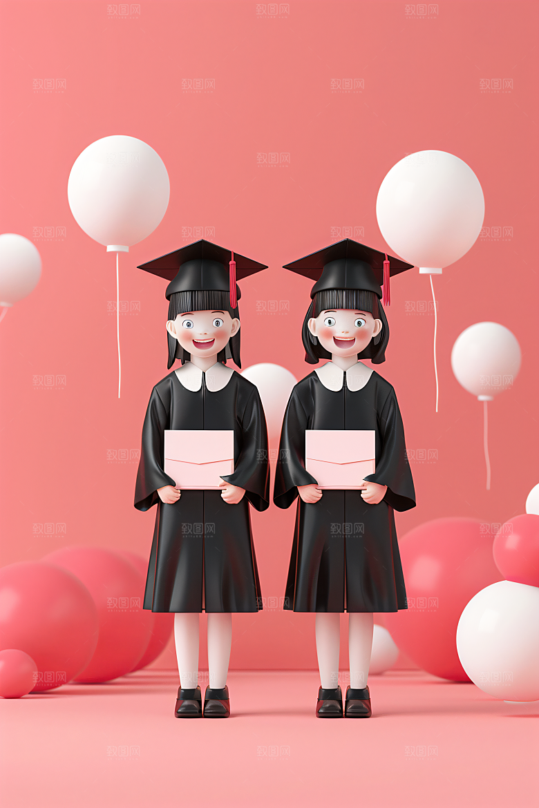 3D毕业生形象全身照模型