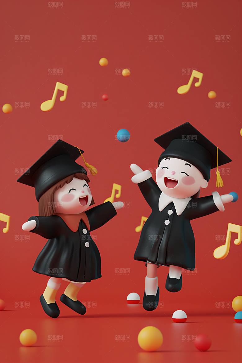 3D毕业生肖像全身照模型