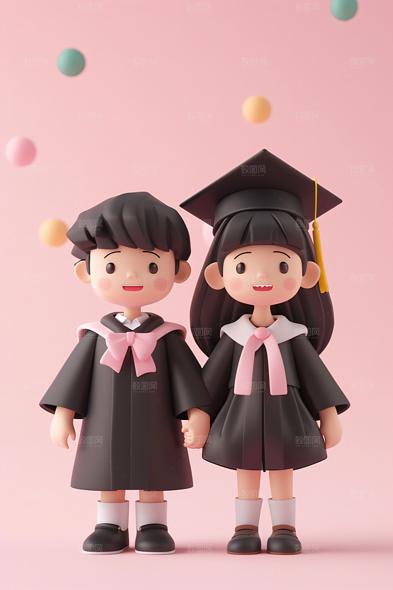 3D毕业生形象全身照模型