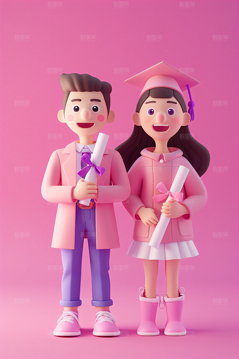 3D毕业生学生C4D模型