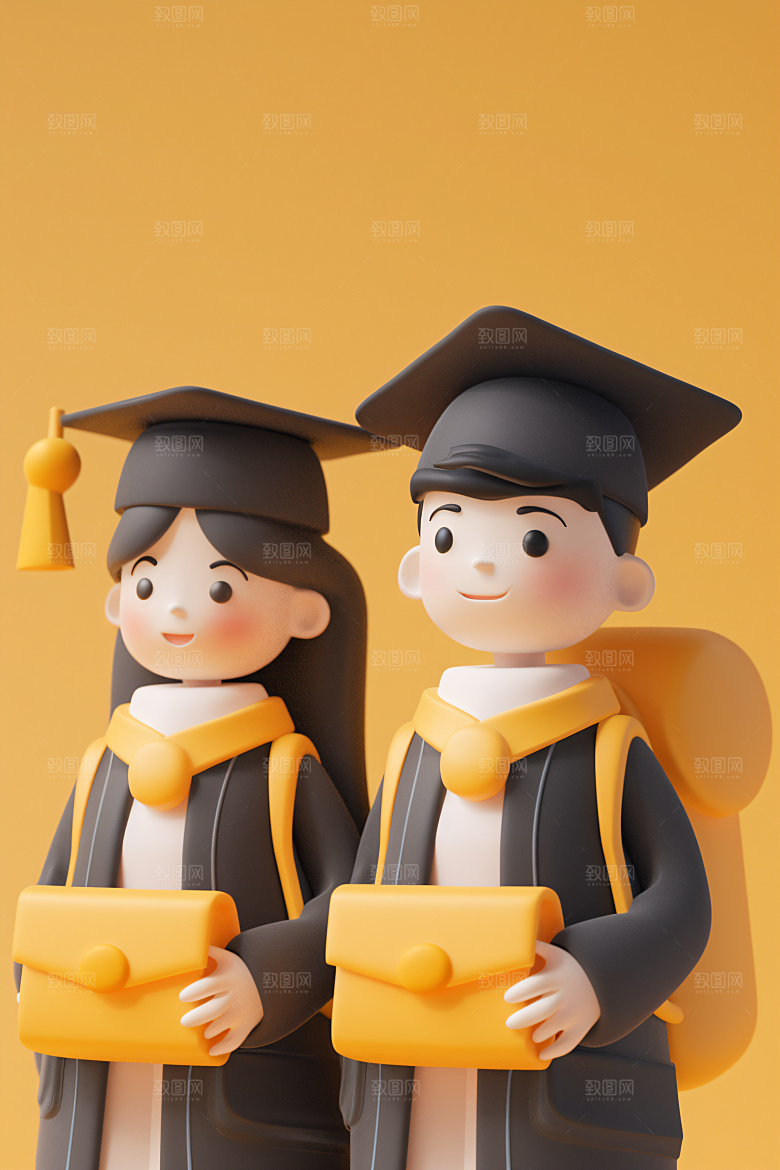 3D毕业生C4D肖像模型