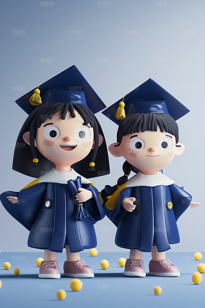3D毕业生高清肖像模型