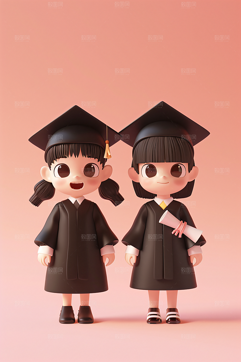 3D毕业生形象立体模型